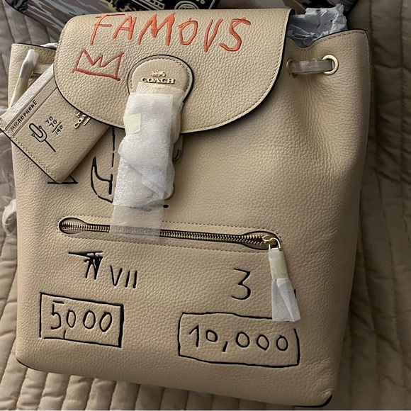 NWT/ Coach 2 piece Basquiat large toggle backpack set-firm - Picture 3 of 13